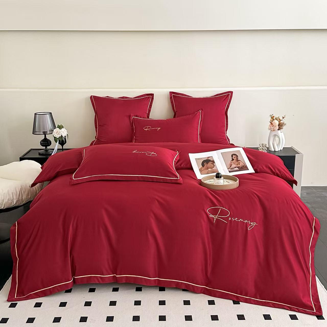 Lenjerie de pat din satin ambalata in cutie 6 piese