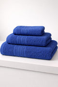 Set 3 Prosoape 100% Bumbac, 500 g/mp, Absorbție Mare - Culoare Albastru