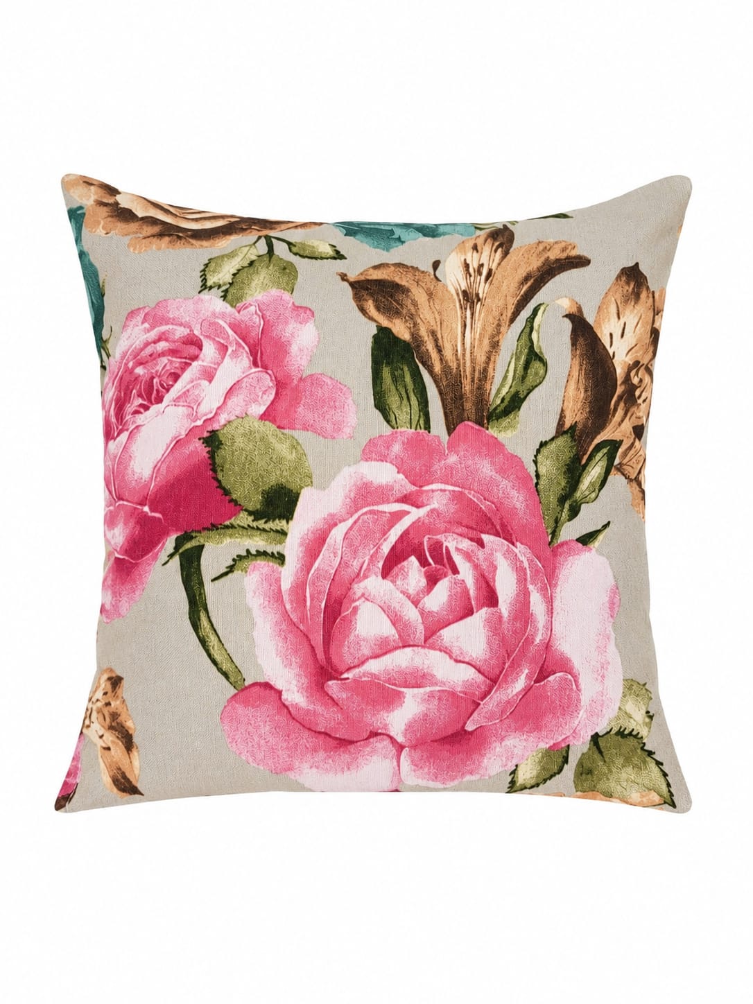 Perna decorativa trandafiri si crini 40x40